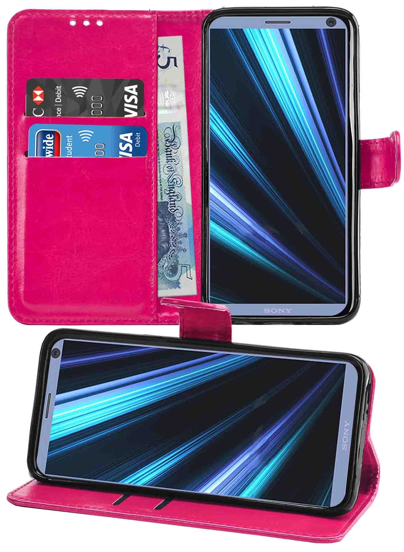 Sony Xperia 10 Premium Leather Wallet Flip Cover Pouch Book - Picture 16 of 35