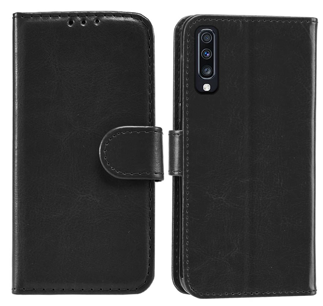 Samsung Galaxy A70 Premium Leather Wallet Flip Cover Pouch Book - Picture 9 of 49