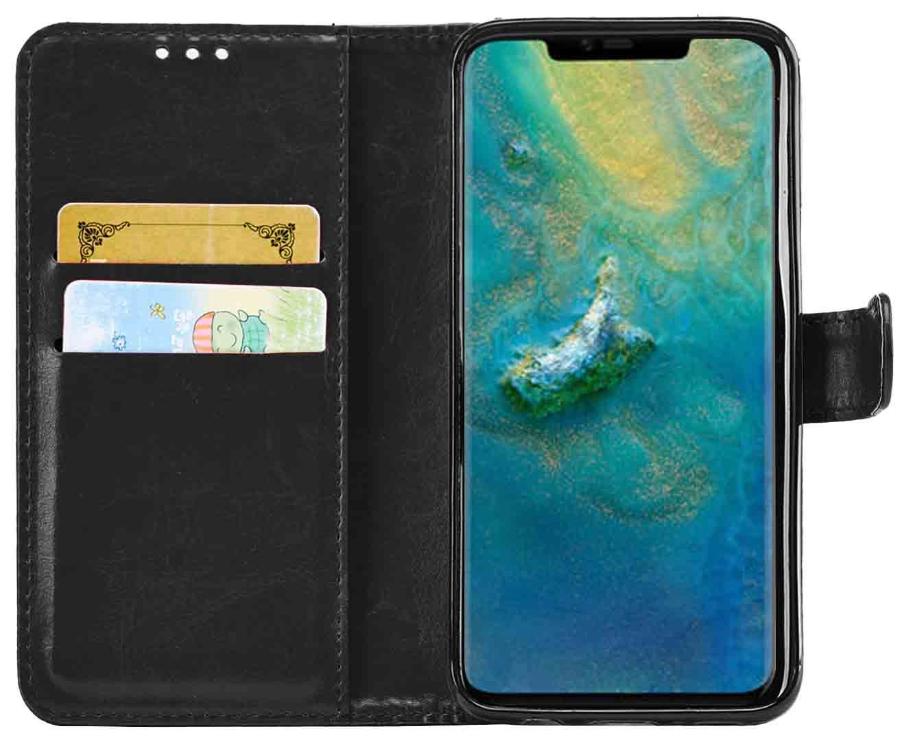 Huawei Mate 20 Pro Premium Leather Wallet Flip Cover Pouch Book - Picture 8 of 30