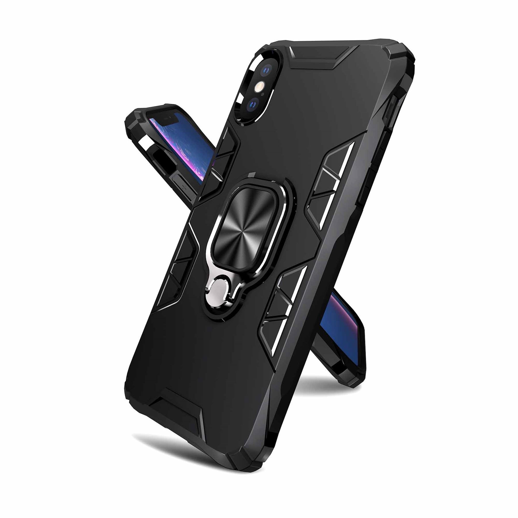 Hybrid Armor Case Shockproof Cover Ring Stand Holder For Apple iPhone XR - Picture 70 of 90