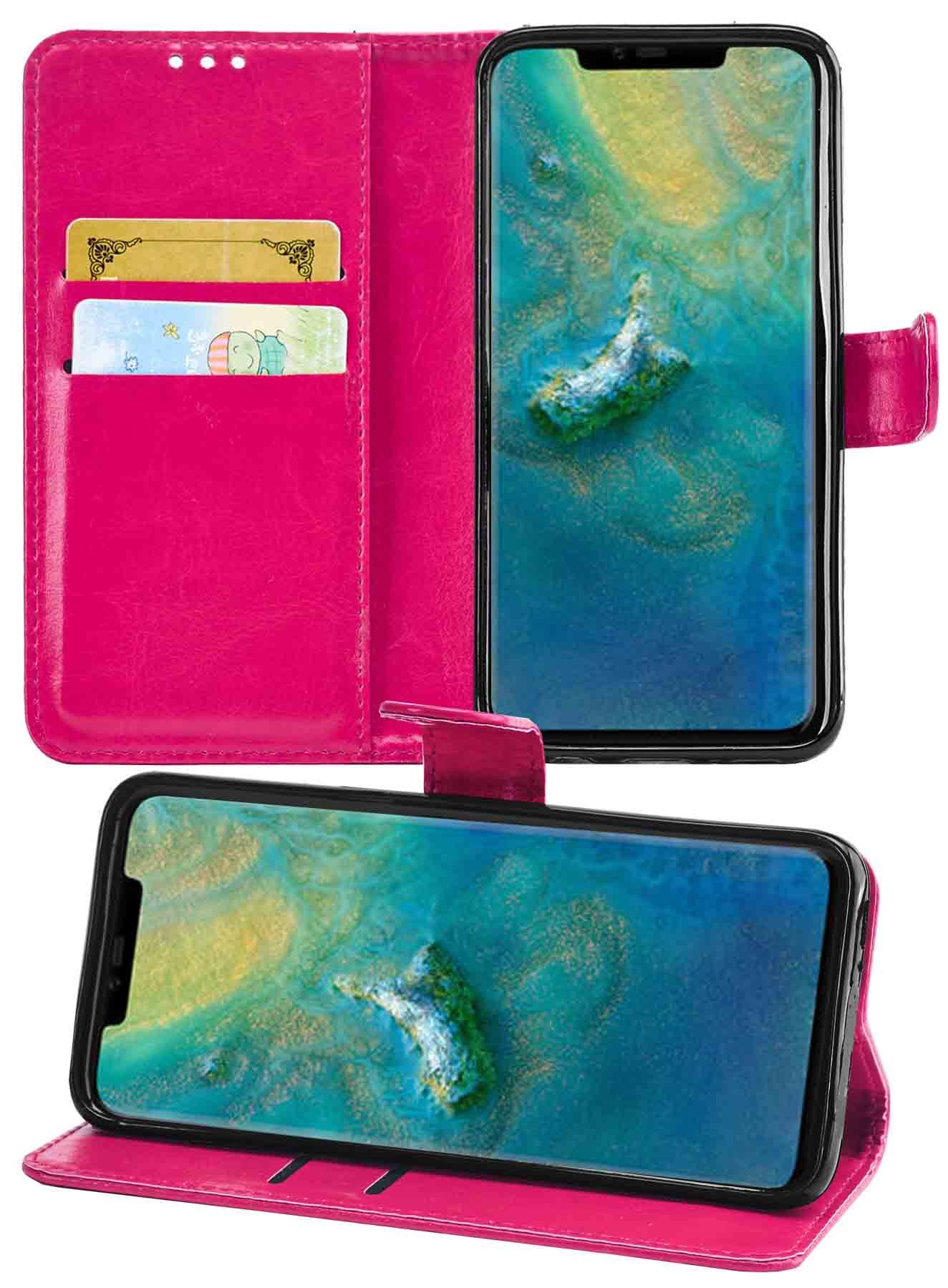 Huawei Mate 20 Pro Premium Leather Wallet Flip Cover Pouch Book - Picture 16 of 30