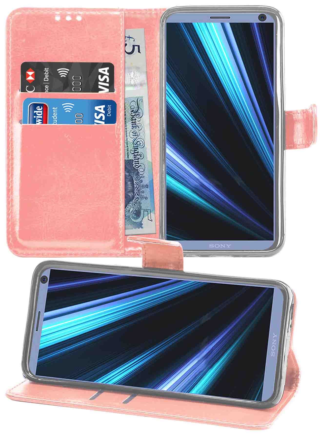 Sony Xperia 10 Premium Leather Wallet Flip Cover Pouch Book - Picture 31 of 35