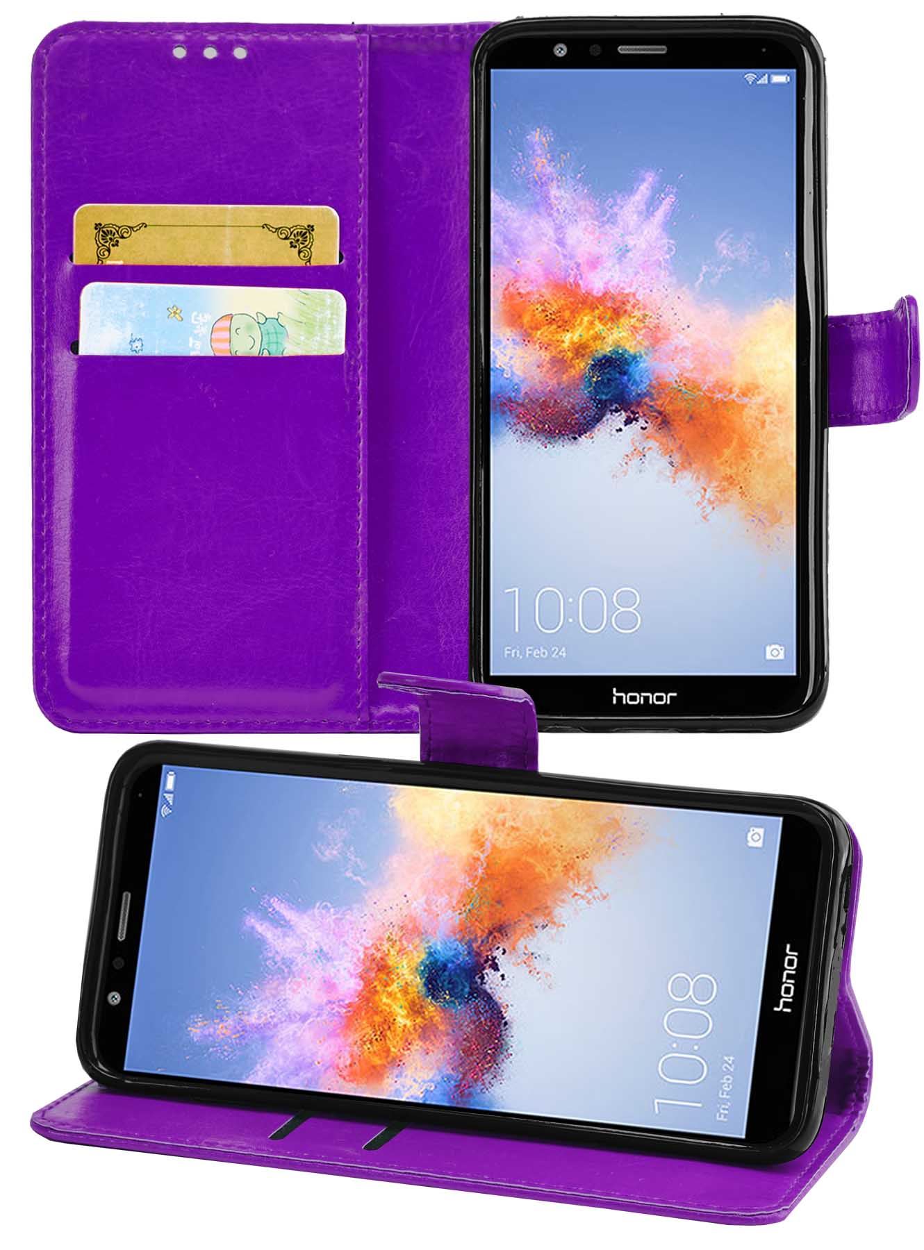 Huawei Honor 7X Premium Leather Wallet Flip Cover Pouch Book - Picture 21 of 35