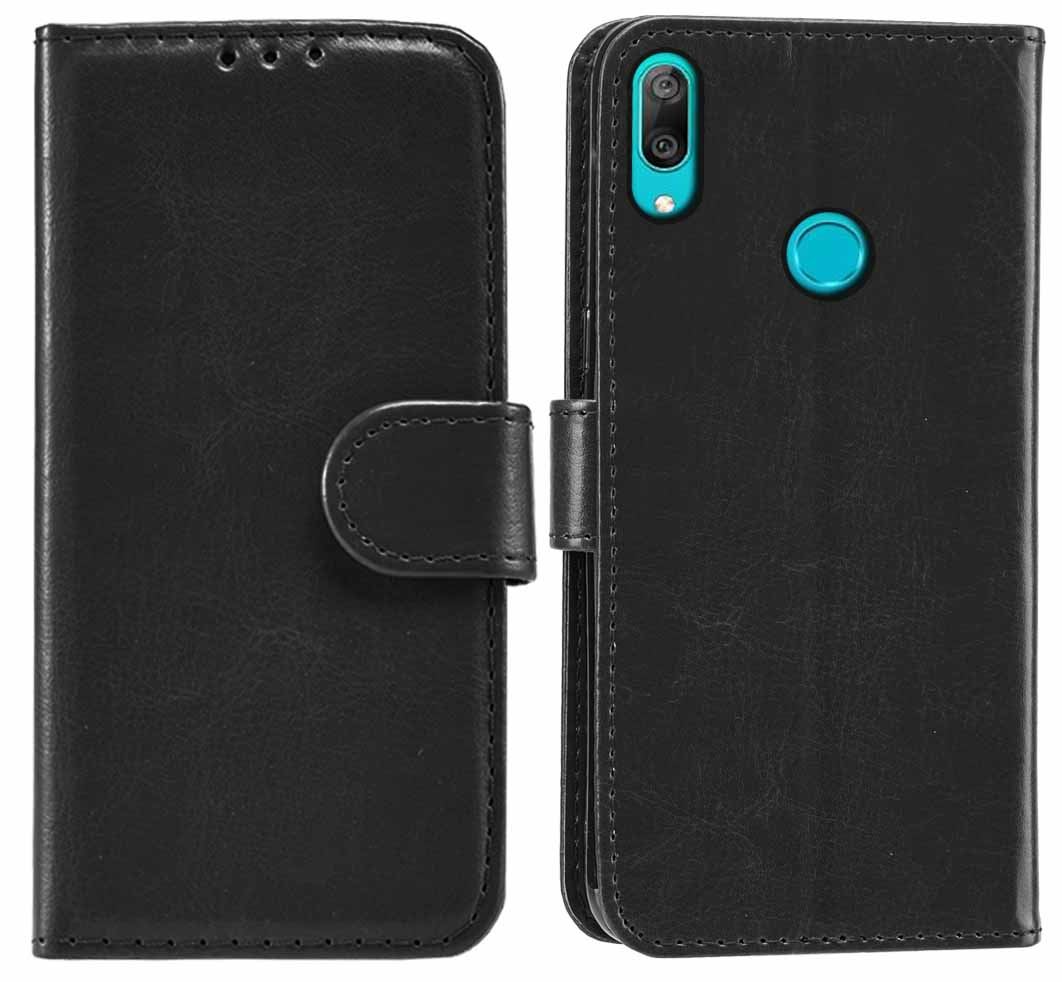 Huawei Y7 2019 Premium Leather Wallet Flip Cover Pouch Book - Picture 9 of 49