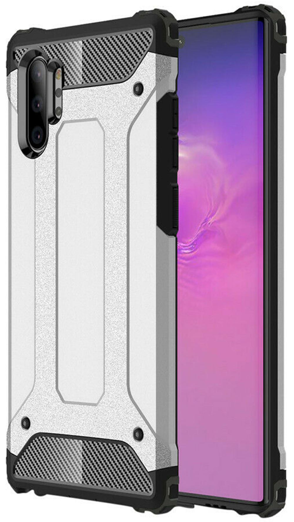 Samsung Galaxy Note 10 Plus Ultra Slim Shockproof Bumper Protection Cover Carbon - Picture 43 of 49