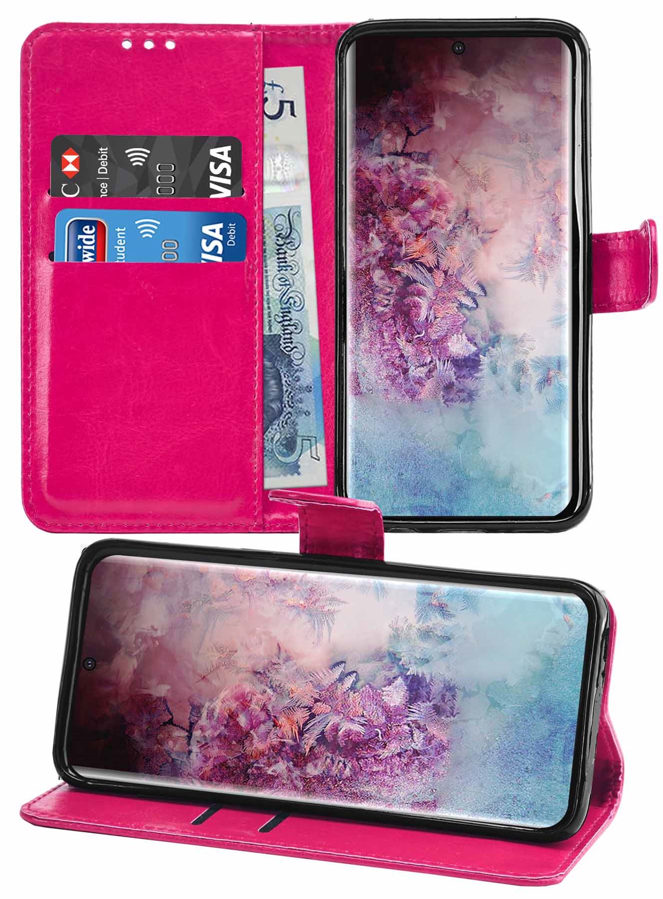 Samsung Galaxy Note 10 Pro Premium Leather Wallet Flip Cover Pouch Book - Picture 31 of 55