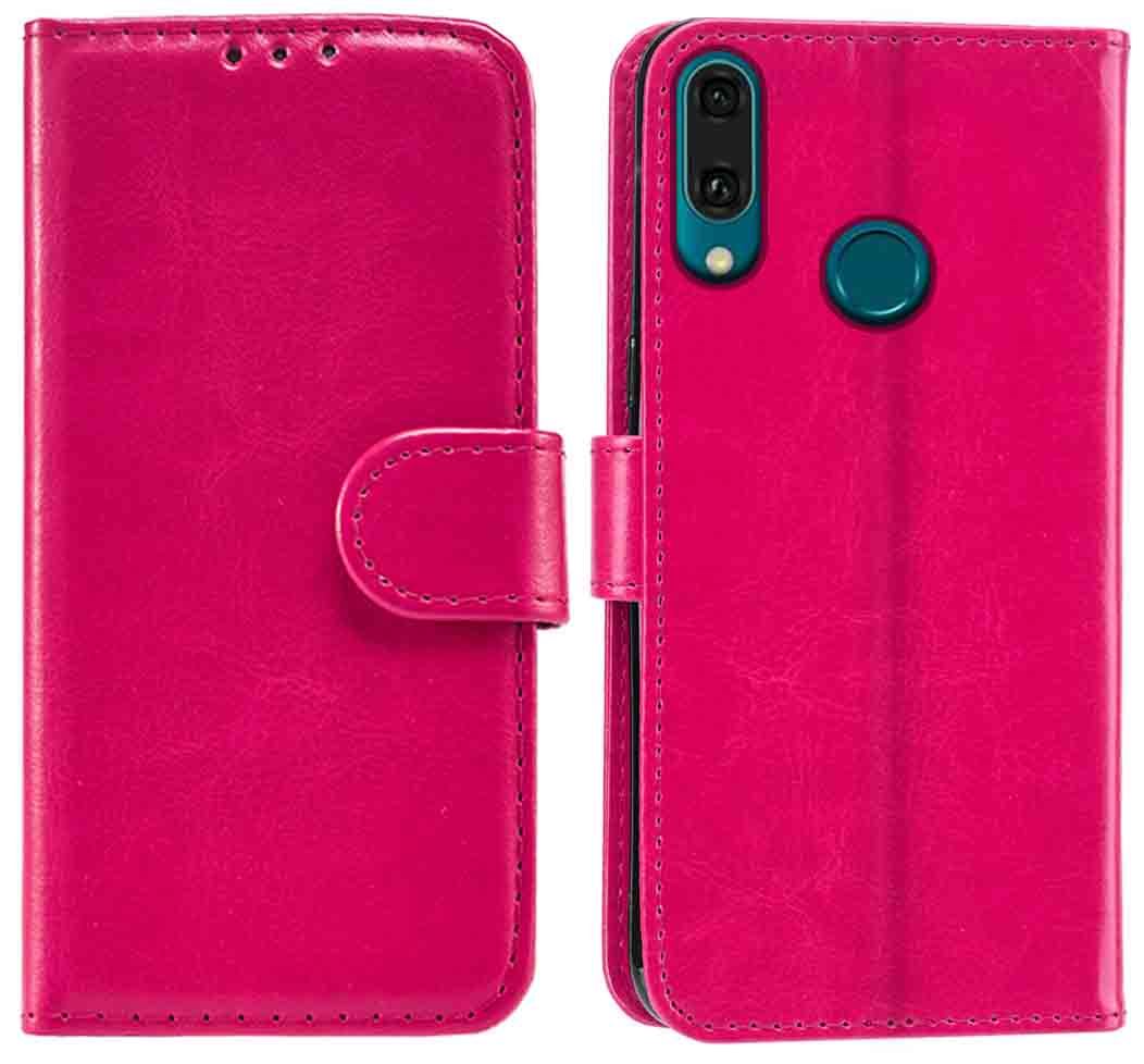 Huawei Y9 2019 Premium Leather Wallet Flip Cover Pouch Book - Picture 14 of 15