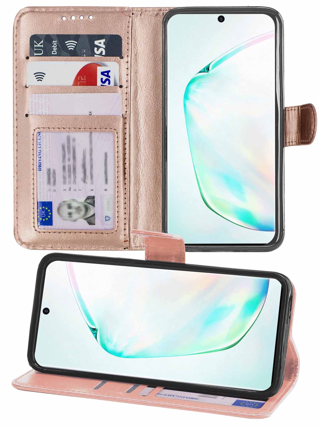 Samsung Galaxy Note 10 Premium Leather Wallet Flip Cover Pouch Book - Picture 53 of 56