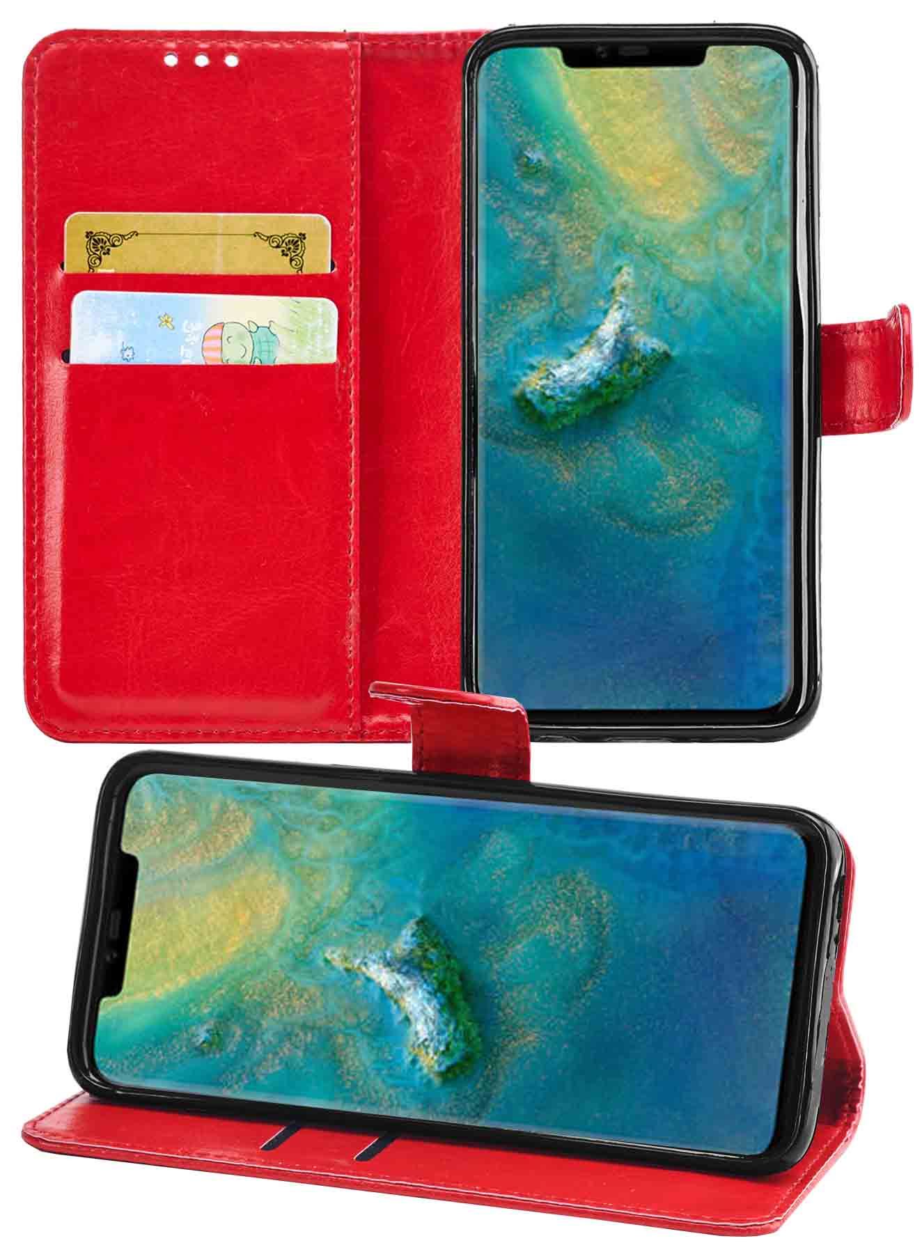 Huawei Mate 20 Pro Premium Leather Wallet Flip Cover Pouch Book - Picture 26 of 30