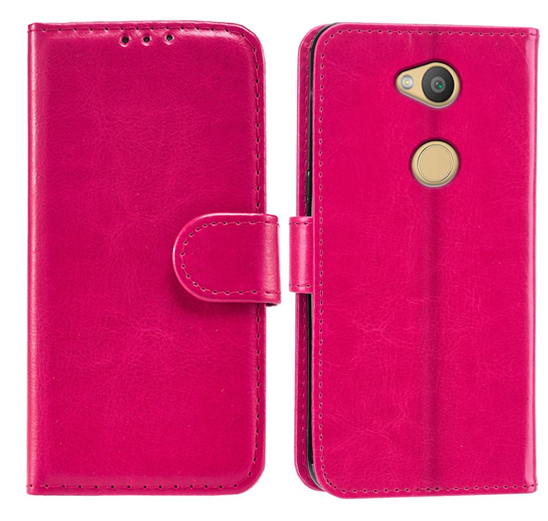 Sony Xperia L2 Premium Leather Wallet Flip Cover Pouch Book - Picture 15 of 23