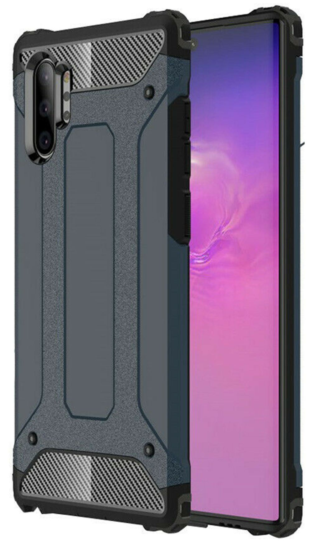 Samsung Galaxy Note 10 Plus Ultra Slim Shockproof Bumper Protection Cover Carbon - Picture 15 of 49