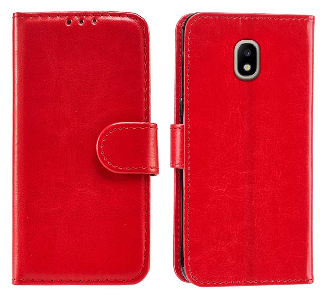 Samsung Galaxy J3 2017 (J330F) Premium Leather Wallet Flip Cover Pouch Book - Picture 56 of 62