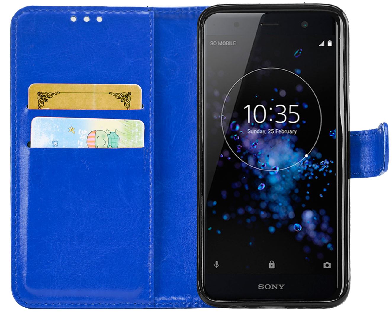 Sony Xperia XZ2 Premium Premium Leather Wallet Flip Cover Pouch Book - Picture 8 of 31