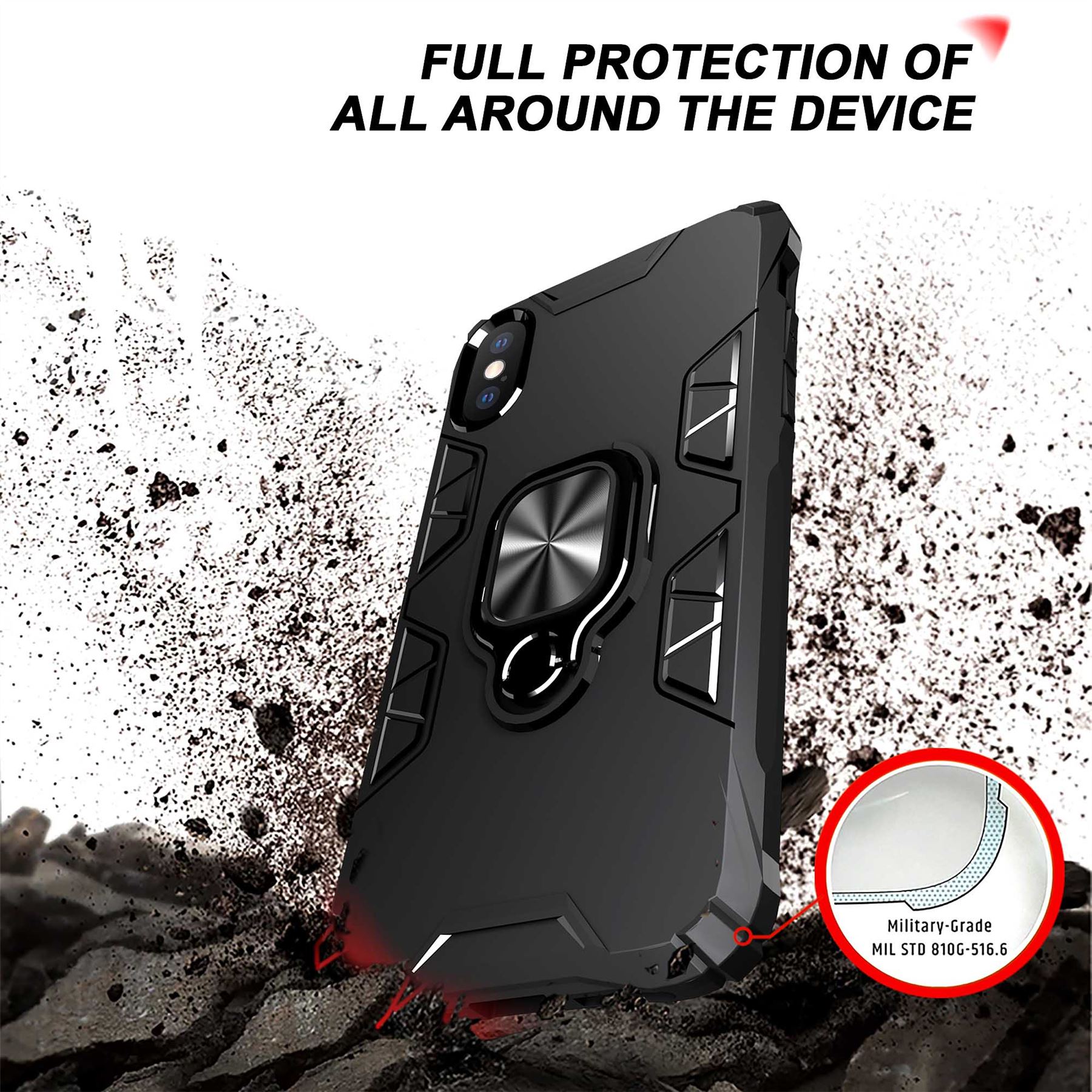 Hybrid Armor Case Shockproof Cover Ring Stand Holder For Apple iPhone XR - Picture 55 of 90