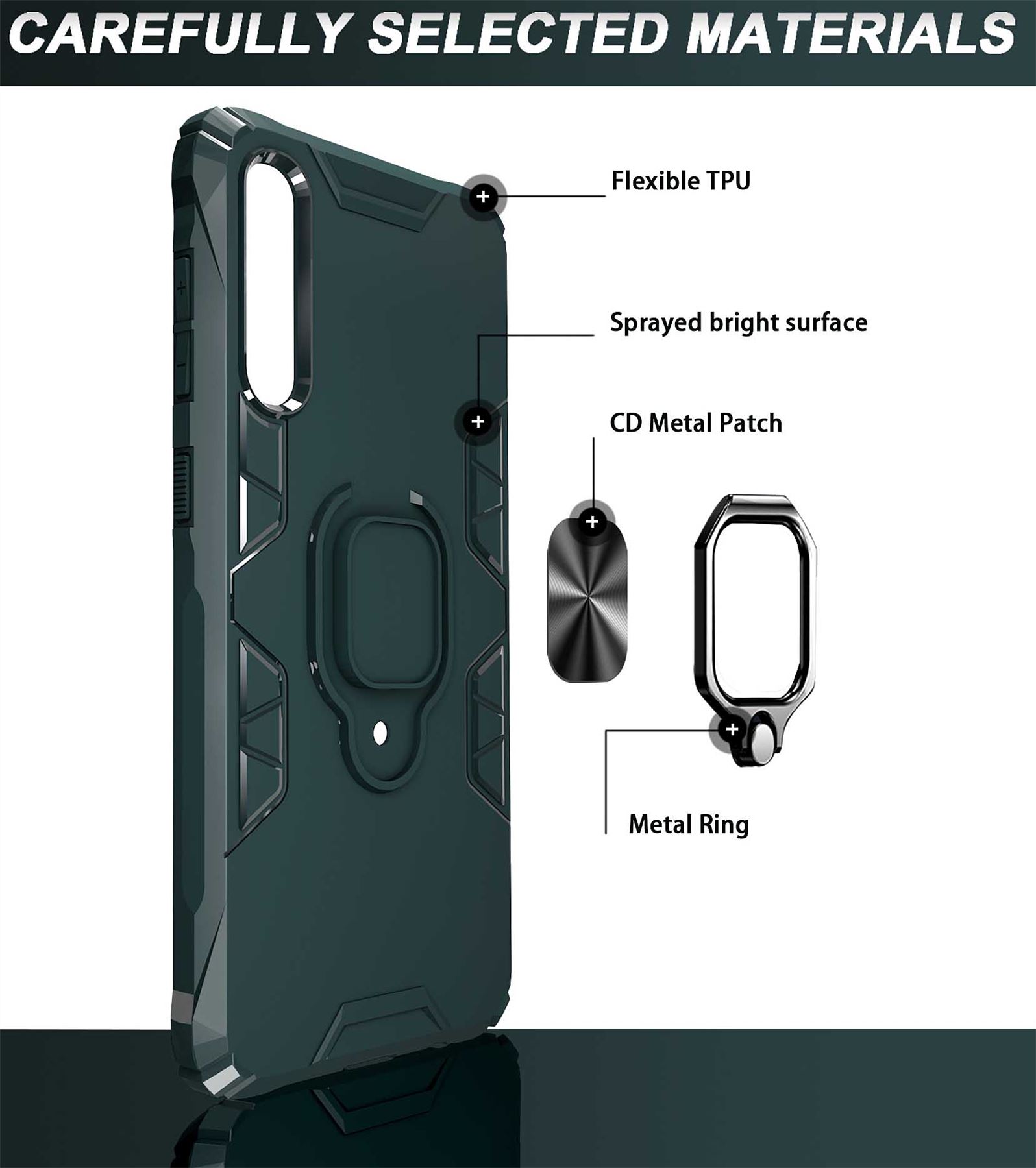 Hybrid Armor Case Shockproof Cover Ring Stand Holder For Samsung Galaxy A51 - Picture 54 of 90