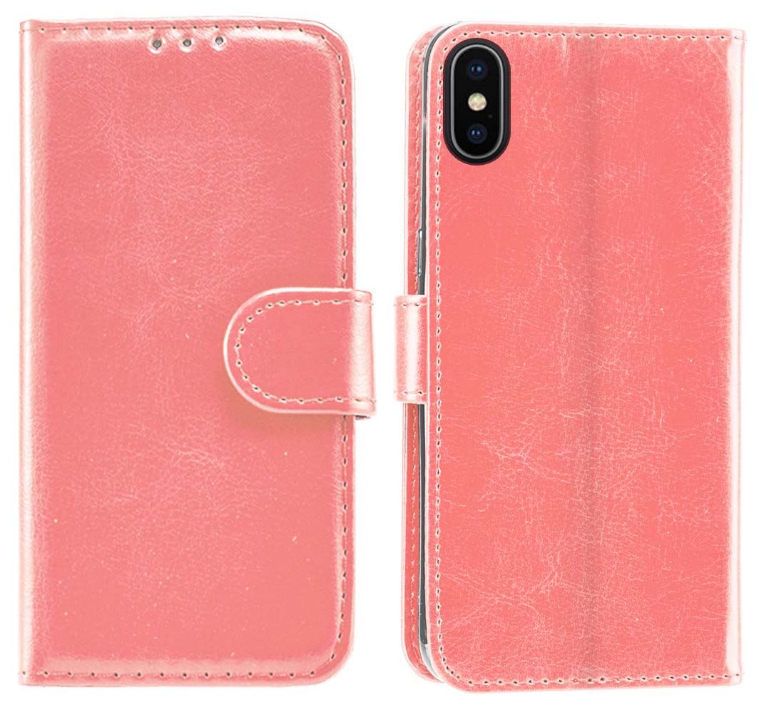 iPhone X Premium Leather Wallet Flip Cover Pouch Book - Picture 48 of 54