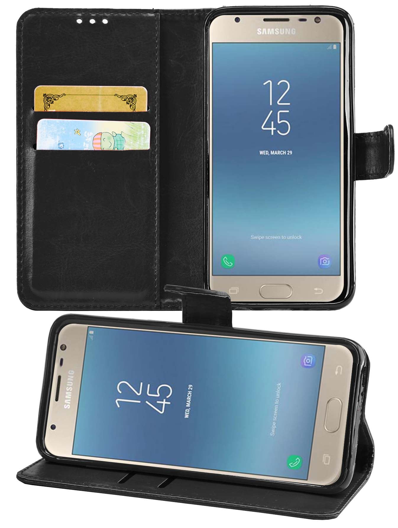 Samsung Galaxy J3 2017 (J330F) Premium Leather Wallet Flip Cover Pouch Book - Picture 10 of 62