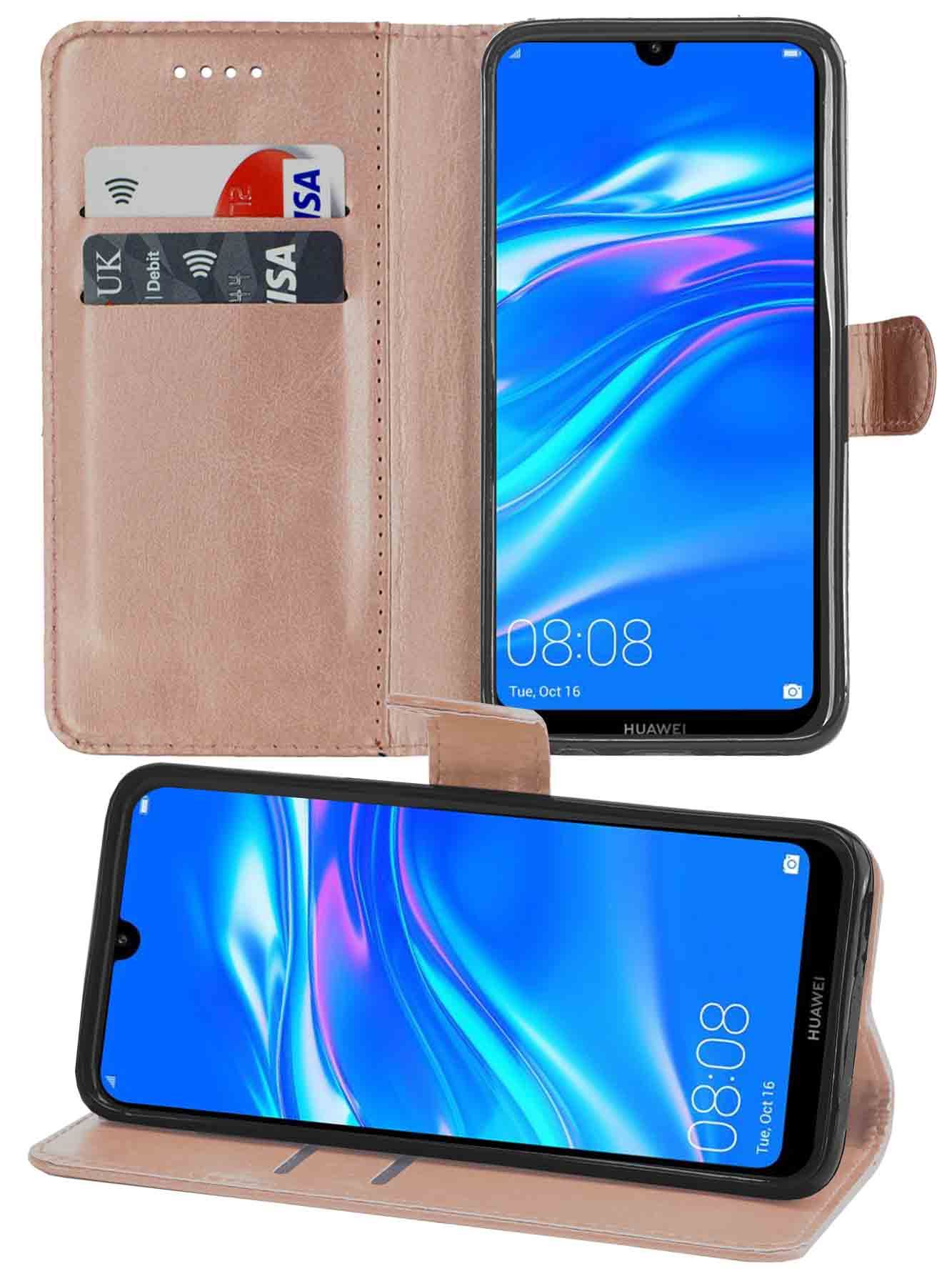Huawei Y7 2019 Premium Leather Wallet Flip Cover Pouch Book - Picture 46 of 49