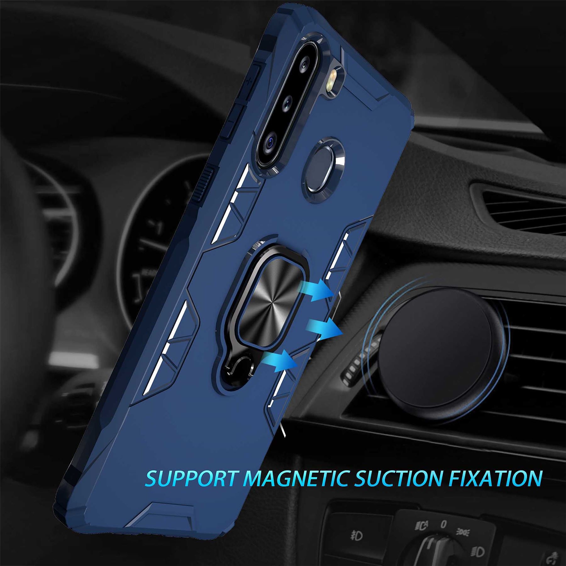 Hybrid Armor Case Shockproof Cover Ring Stand Holder For Samsung Galaxy A10s - Picture 46 of 90