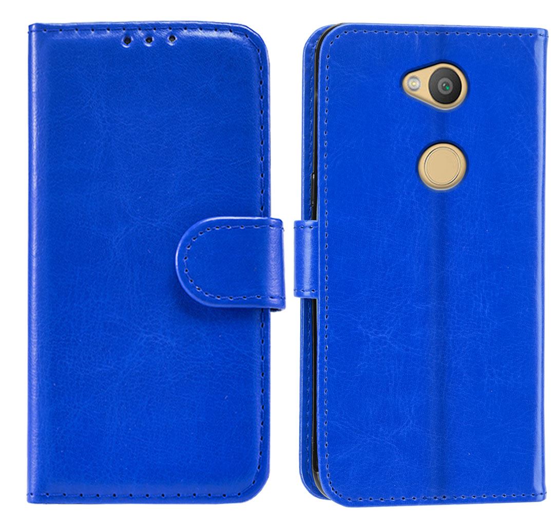 Sony Xperia L2 Premium Leather Wallet Flip Cover Pouch Book - Picture 11 of 23