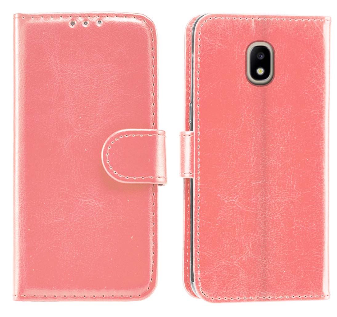 Samsung Galaxy J3 2017 (J330F) Premium Leather Wallet Flip Cover Pouch Book - Picture 61 of 62