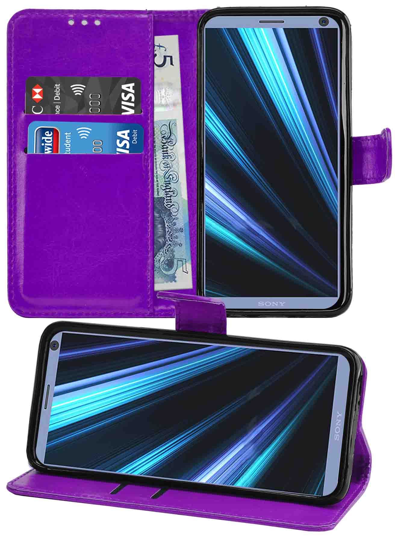 Sony Xperia 10 Premium Leather Wallet Flip Cover Pouch Book - Picture 21 of 35