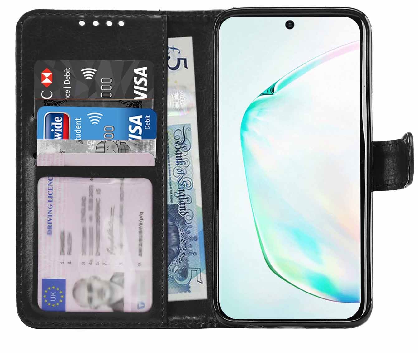 Samsung Galaxy Note 10 Premium Leather Wallet Flip Cover Pouch Book - Picture 8 of 56