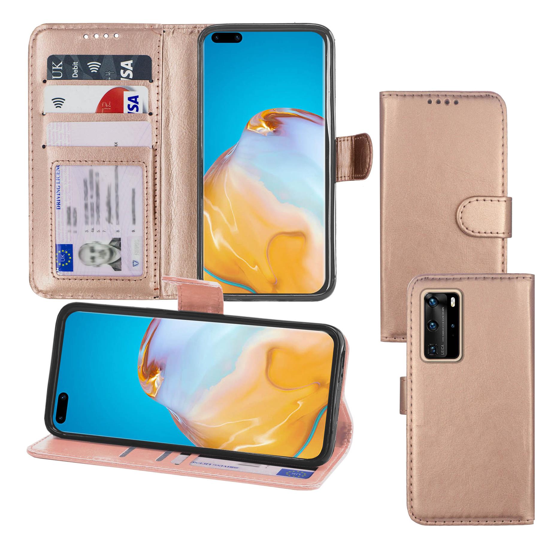 Photo ID Wallet Flip Folio Leather Phone Case Cover for Huawei P40 Pro - Picture 9 of 10