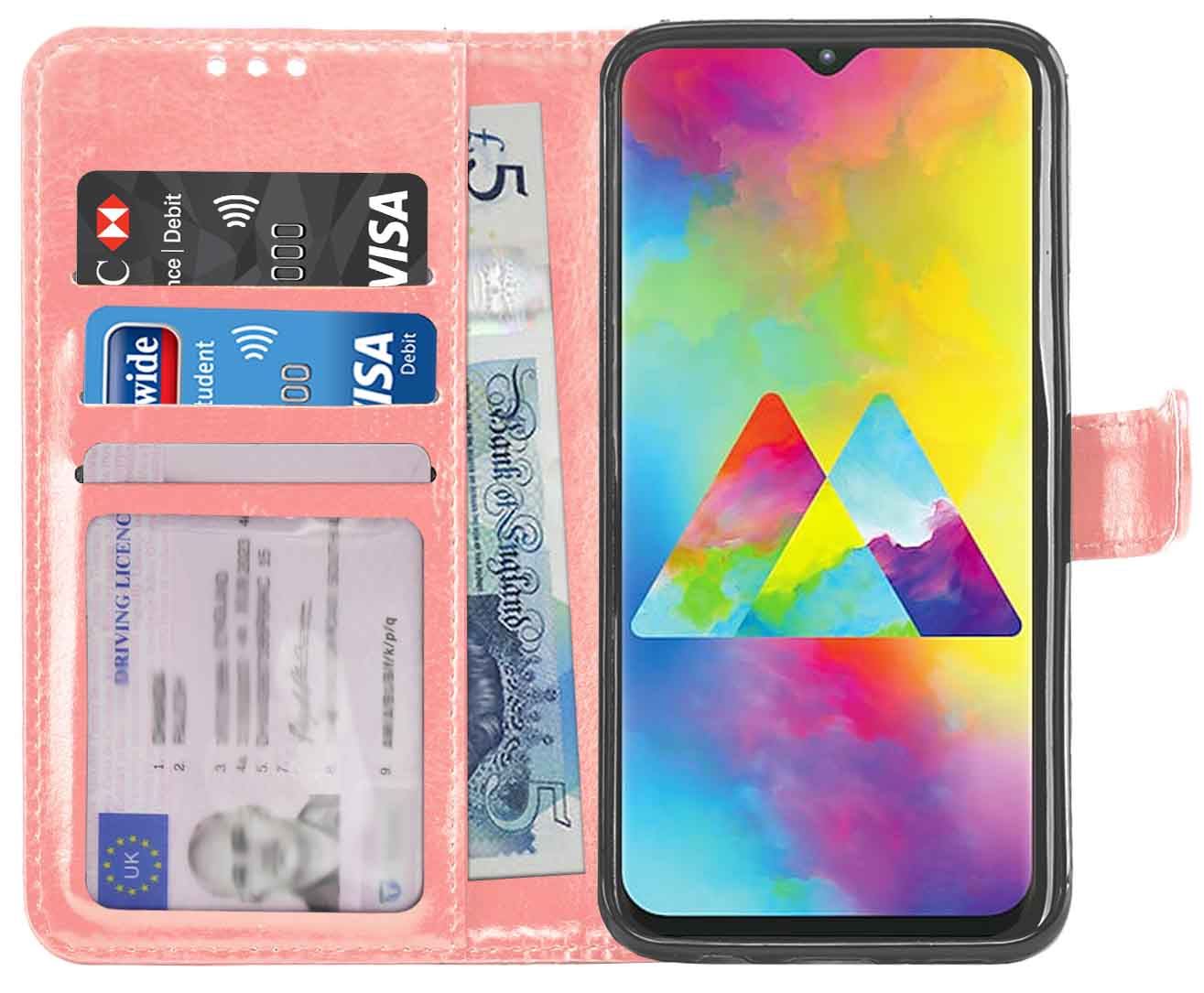 Leather Wallet Flip Cover Pouch Book for Samsung Galaxy A50, M10, M20, M30, A30 - Picture 49 of 62