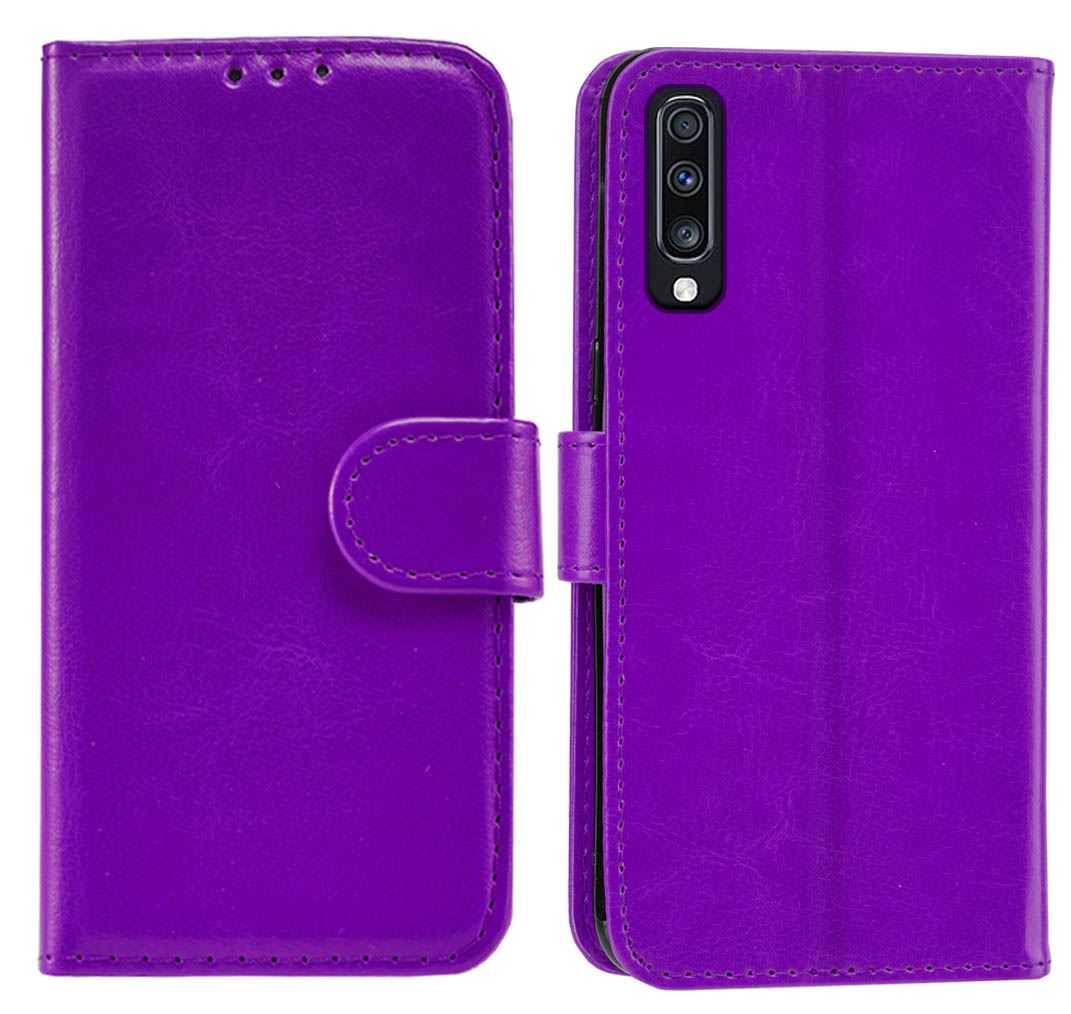 Leather Wallet Flip Cover Pouch Book for Samsung Galaxy A50, M10, M20, M30, A30 - Picture 41 of 62