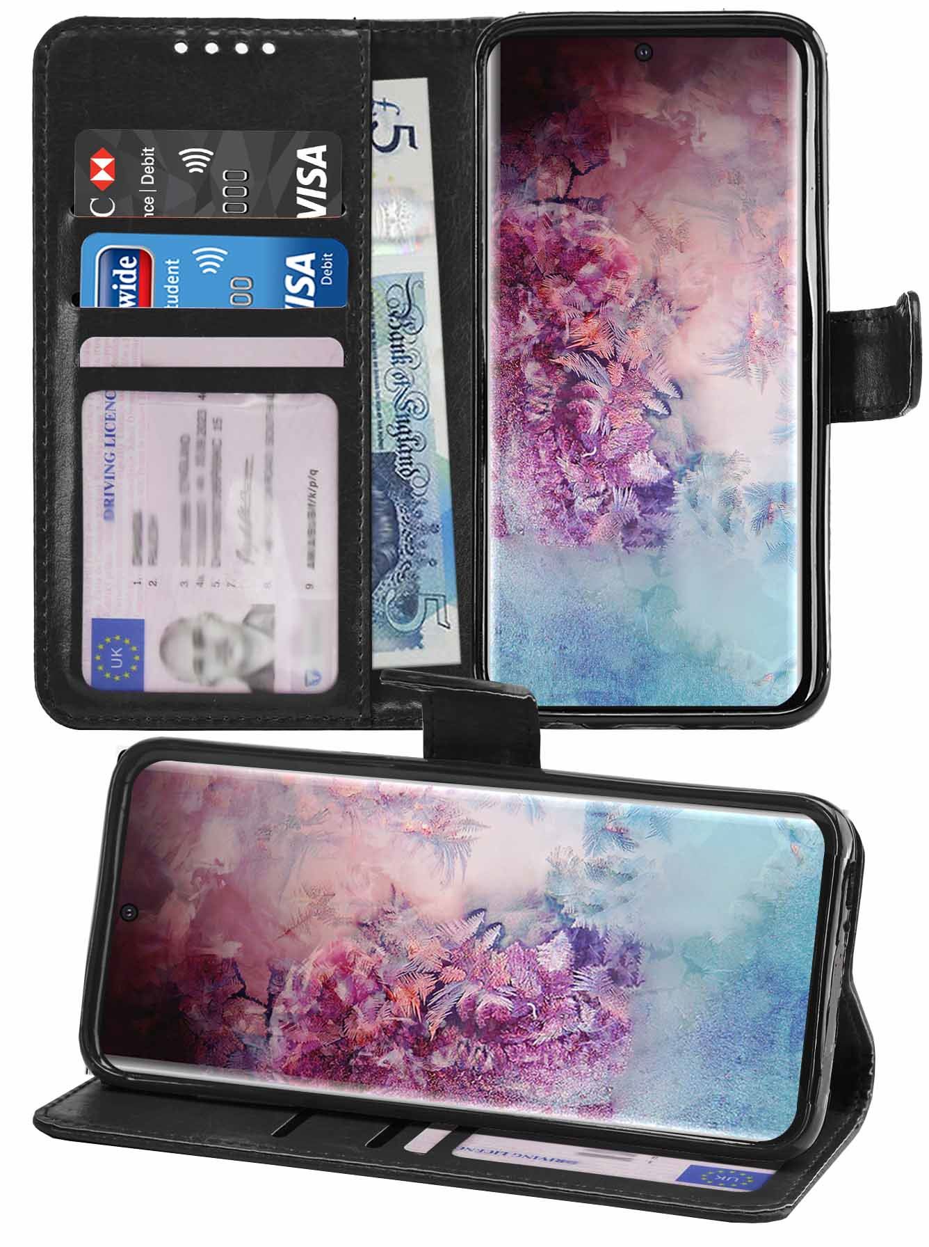 Samsung Galaxy Note 10 Pro Premium Leather Wallet Flip Cover Pouch Book - Picture 11 of 55