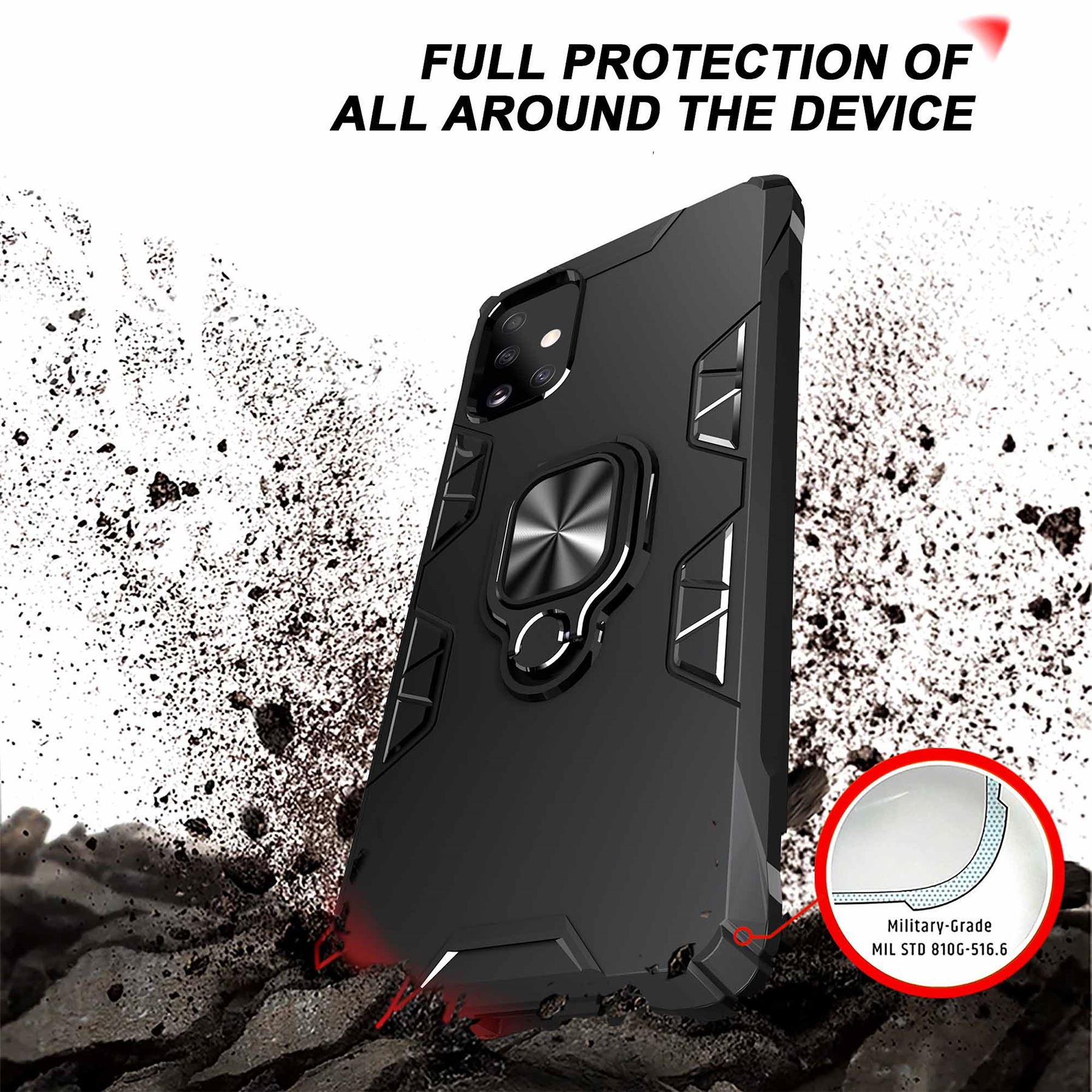 Armor Case Shockproof Cover Ring Stand Holder Samsung Galaxy A81 Note 10 Lite - Picture 55 of 90