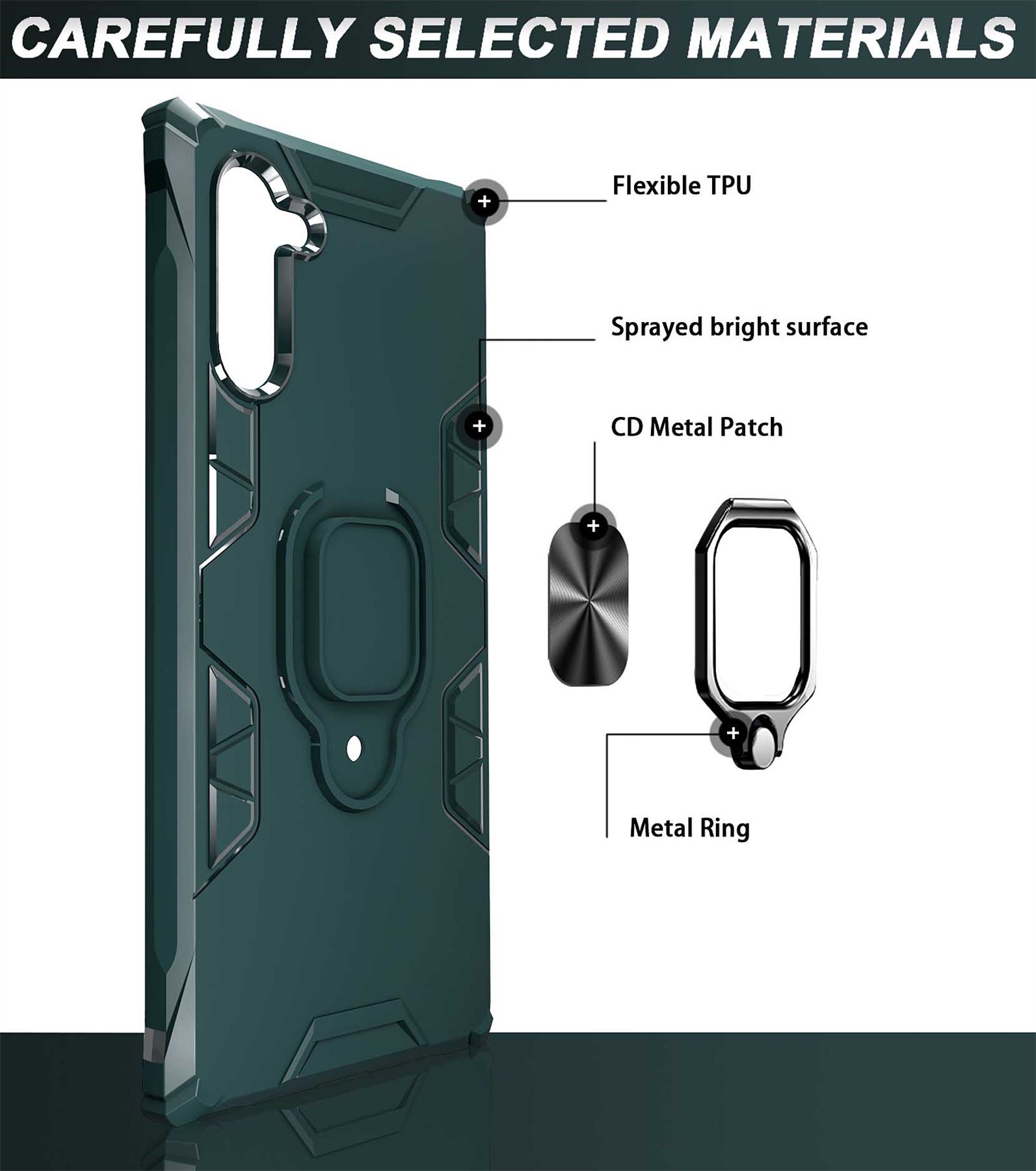 Hybrid Armor Case Shockproof Cover Ring Stand Holder For Samsung Galaxy Note 10 - Picture 54 of 90