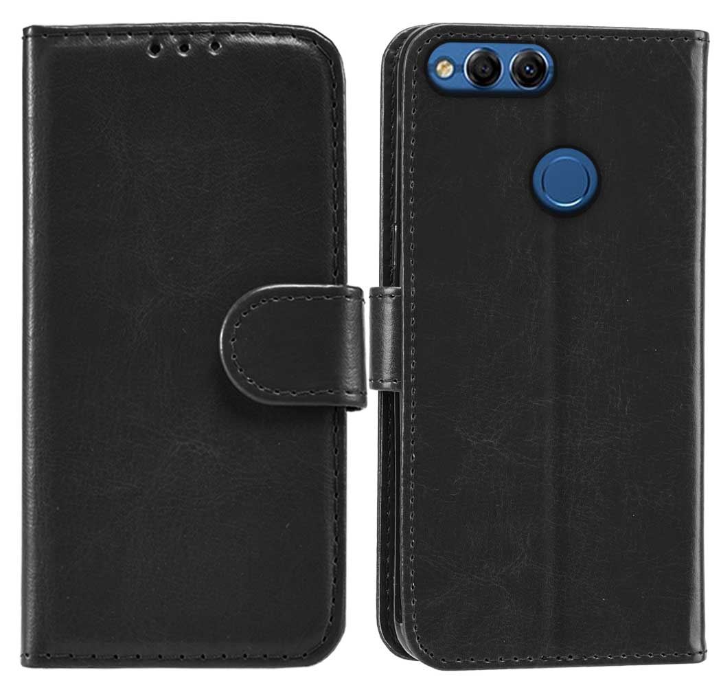 Huawei Honor 7X Premium Leather Wallet Flip Cover Pouch Book - Picture 9 of 35