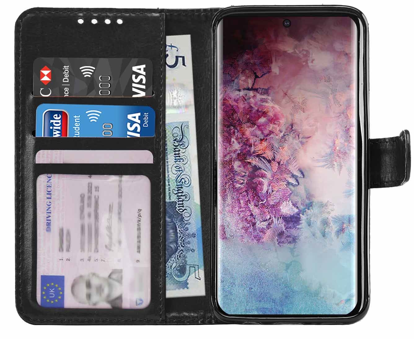 Samsung Galaxy Note 10 Pro Premium Leather Wallet Flip Cover Pouch Book - Picture 8 of 55