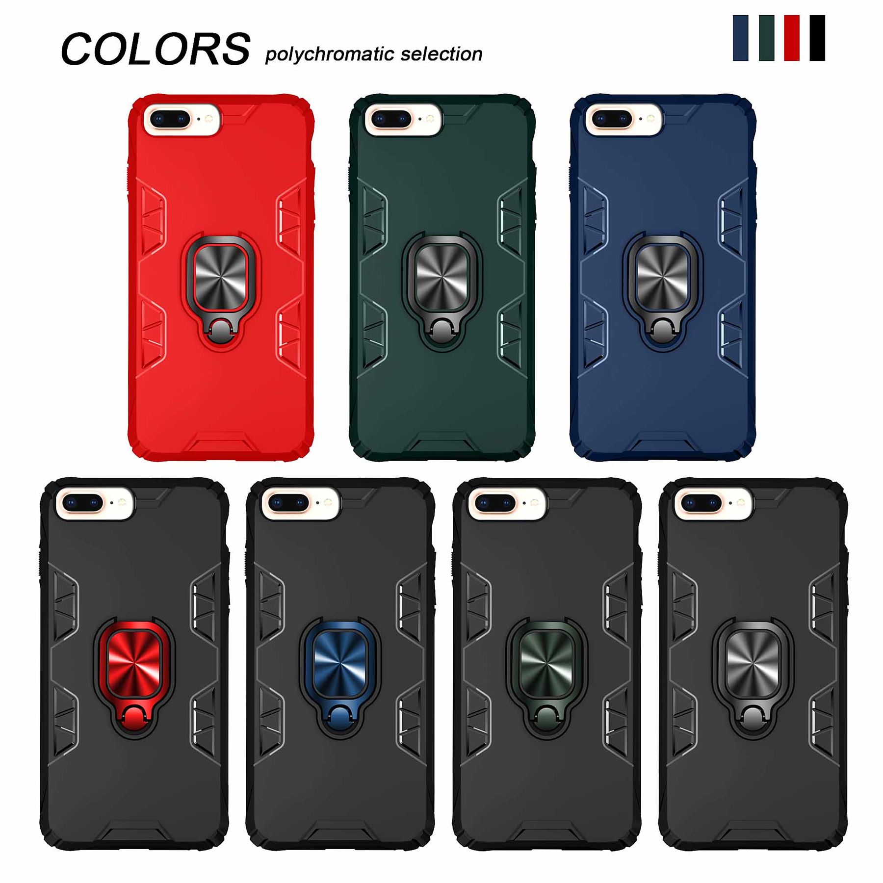 Hybrid Armor Case Shockproof Cover Ring Stand Holder For Apple iPhone SE 2020 - Picture 42 of 90