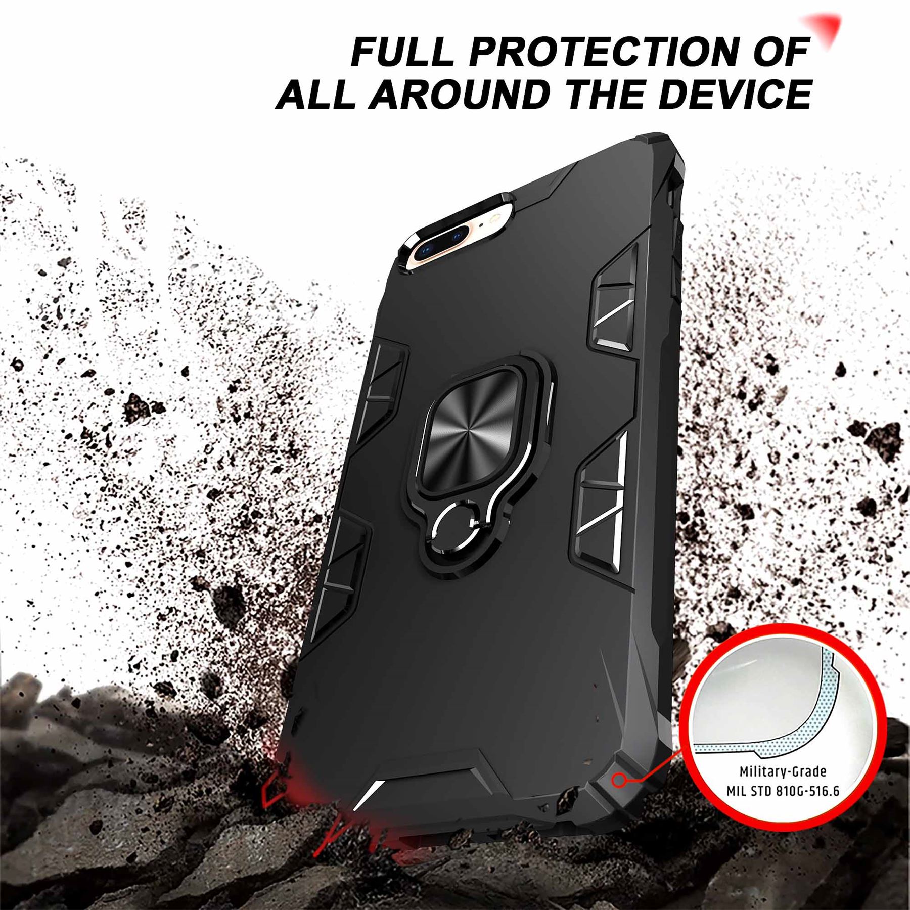 Hybrid Armor Case Shockproof Cover Ring Stand Holder For Apple iPhone SE 2020 - Picture 25 of 90