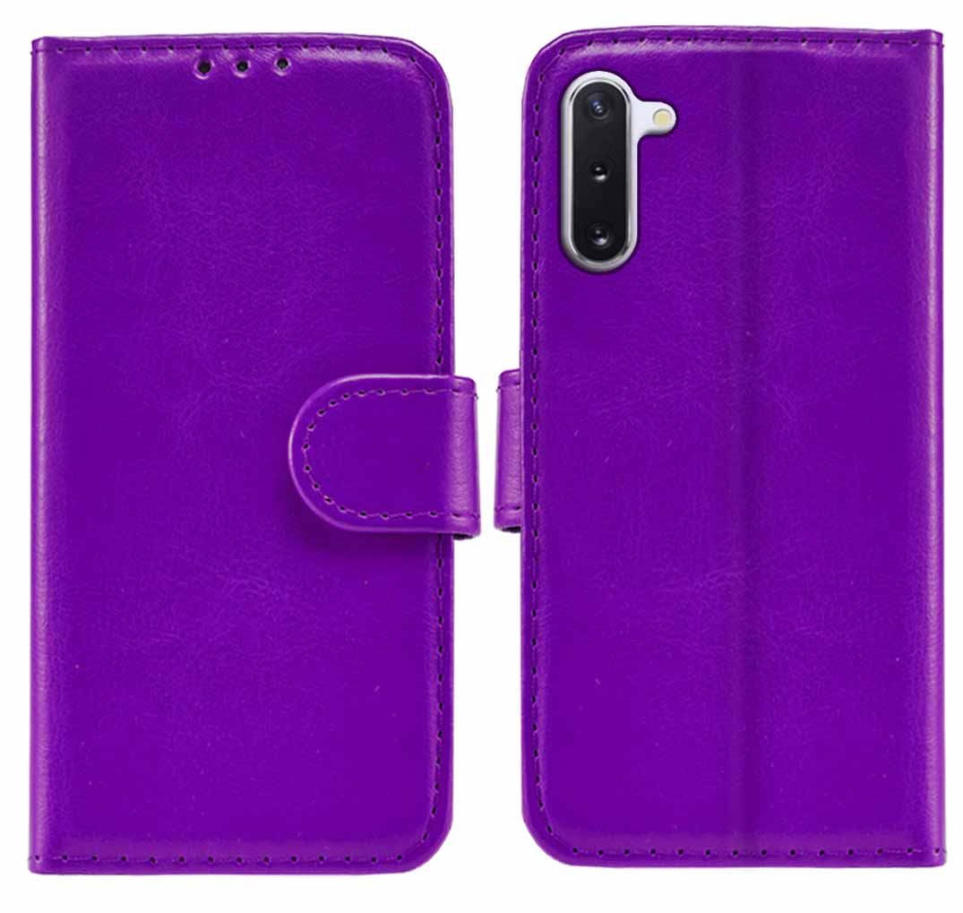 Samsung Galaxy Note 10 Premium Leather Wallet Flip Cover Pouch Book - Picture 37 of 56