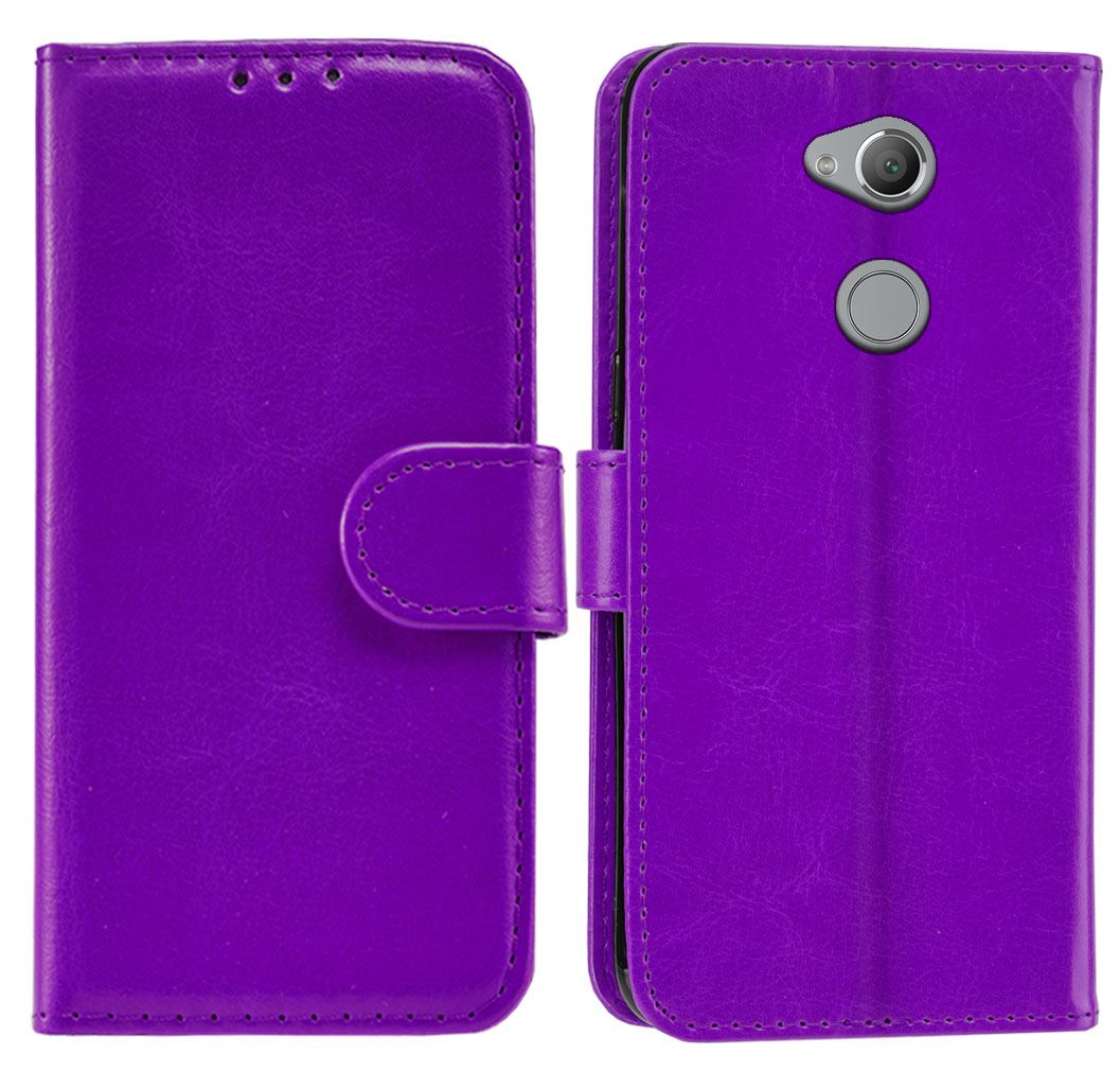 Sony Xperia XA2 Premium Leather Wallet Flip Cover Pouch Book - Picture 20 of 24