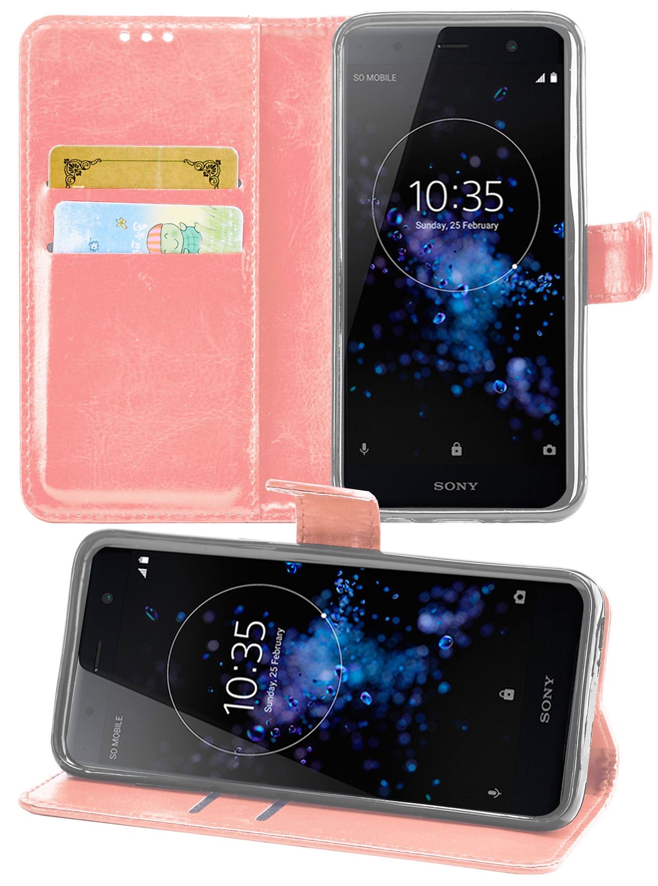 Sony Xperia XZ2 Premium Premium Leather Wallet Flip Cover Pouch Book - Picture 27 of 31
