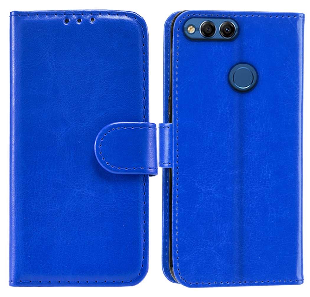 Huawei Honor 7X Premium Leather Wallet Flip Cover Pouch Book - Picture 14 of 35