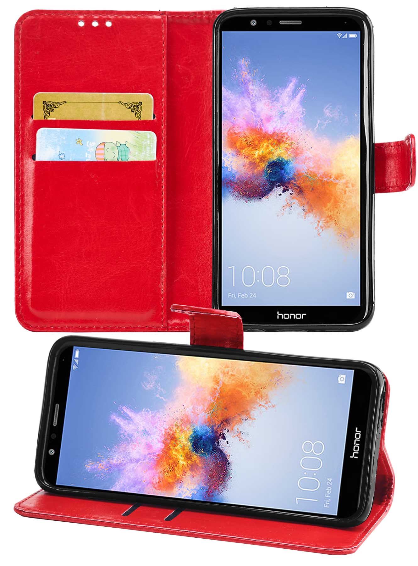 Huawei Honor 7X Premium Leather Wallet Flip Cover Pouch Book - Picture 26 of 35