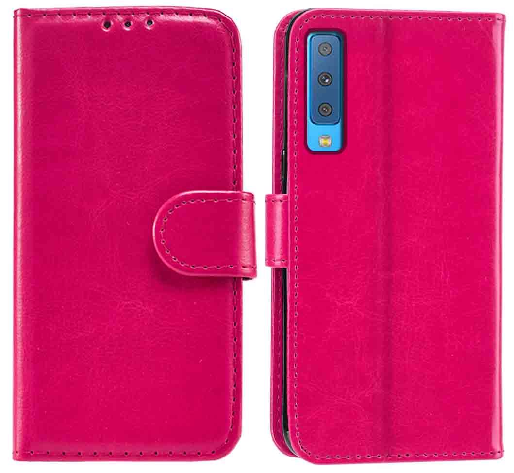 Samsung Galaxy A7 2018 Premium Leather Wallet Flip Cover Pouch Book - Picture 14 of 20