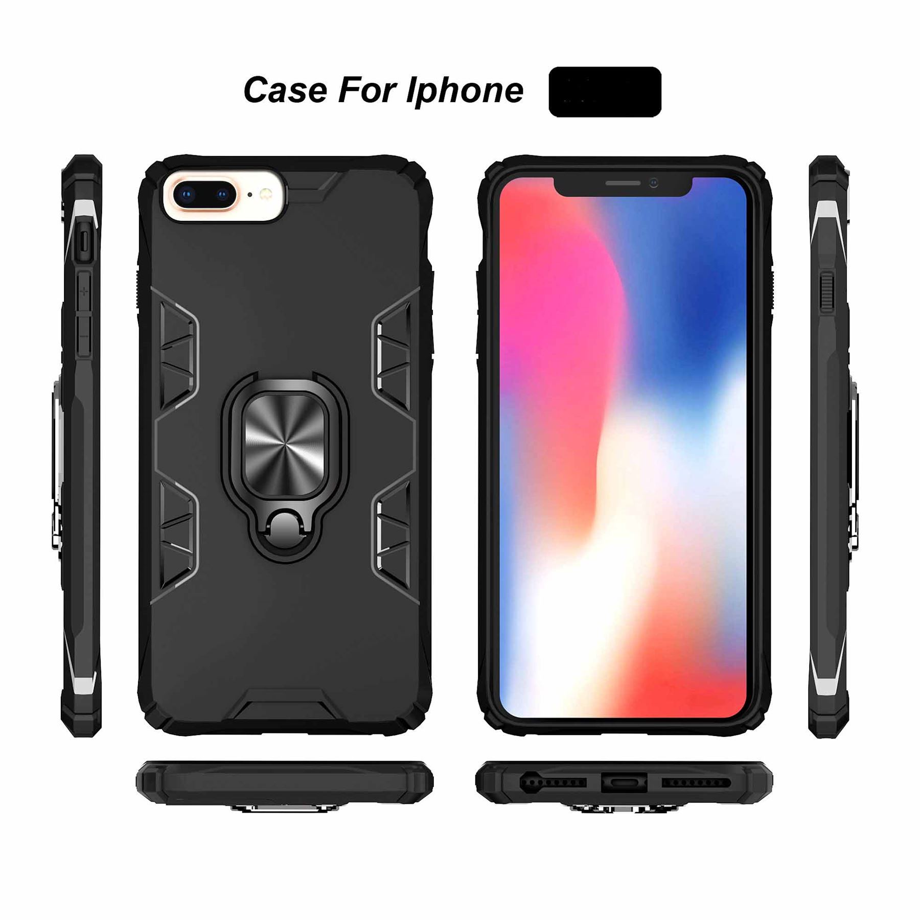 Hybrid Armor Case Shockproof Cover Ring Stand Holder For Apple iPhone SE 2020 - Picture 73 of 90