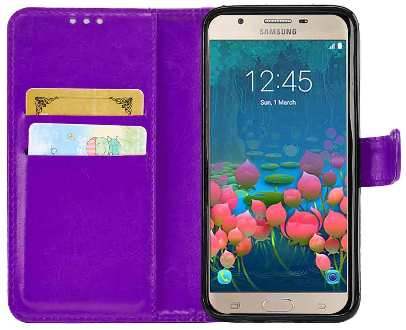 Leather Wallet Flip Cover Pouch Book for Samsung Galaxy A50, M10, M20, M30, A30 - Picture 37 of 62