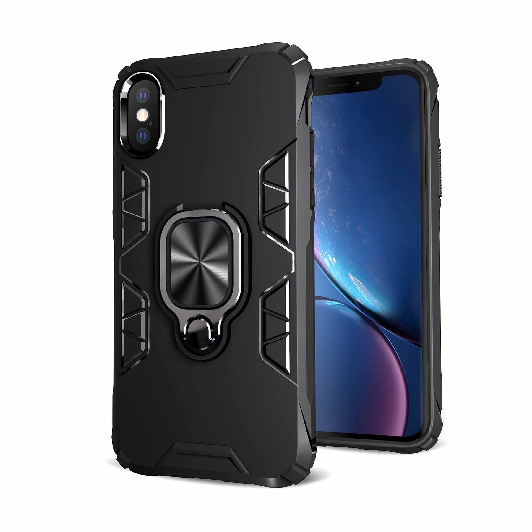 Hybrid Armor Case Shockproof Cover Ring Stand Holder For Apple iPhone XR - Picture 11 of 90
