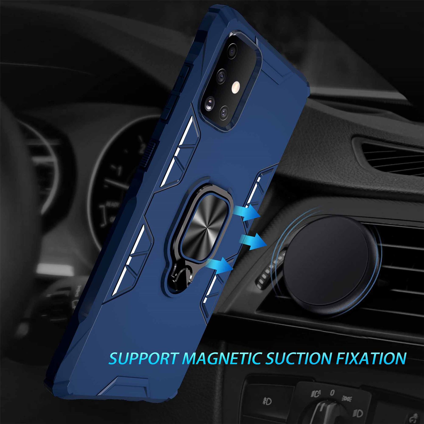 Armor Case Shockproof Cover Ring Stand Holder Samsung Galaxy A81 Note 10 Lite - Picture 26 of 90