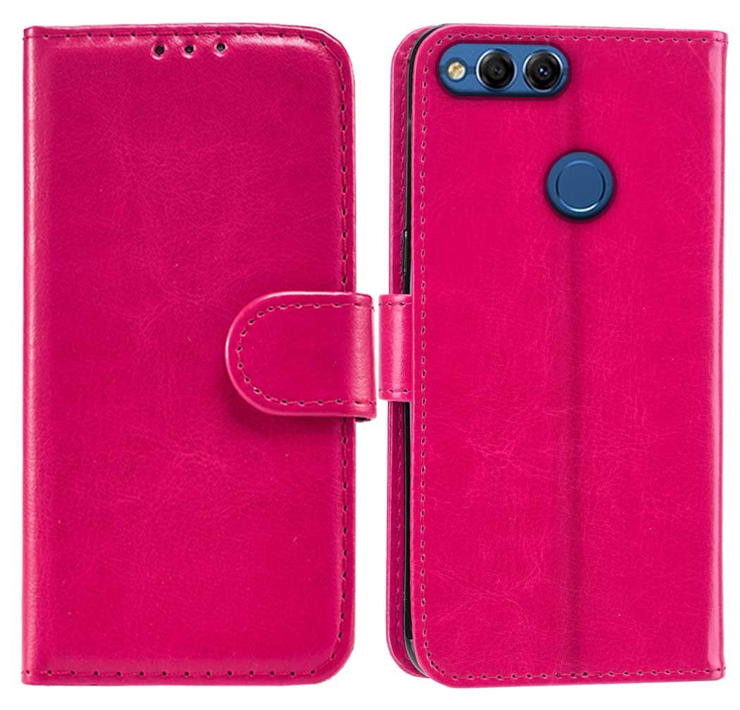 Huawei Honor 7X Premium Leather Wallet Flip Cover Pouch Book - Picture 19 of 35