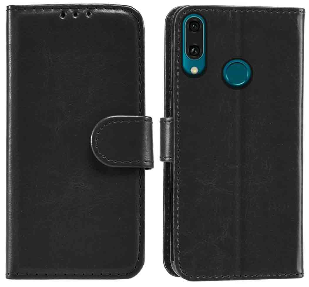 Huawei Y9 2019 Premium Leather Wallet Flip Cover Pouch Book - Picture 9 of 15
