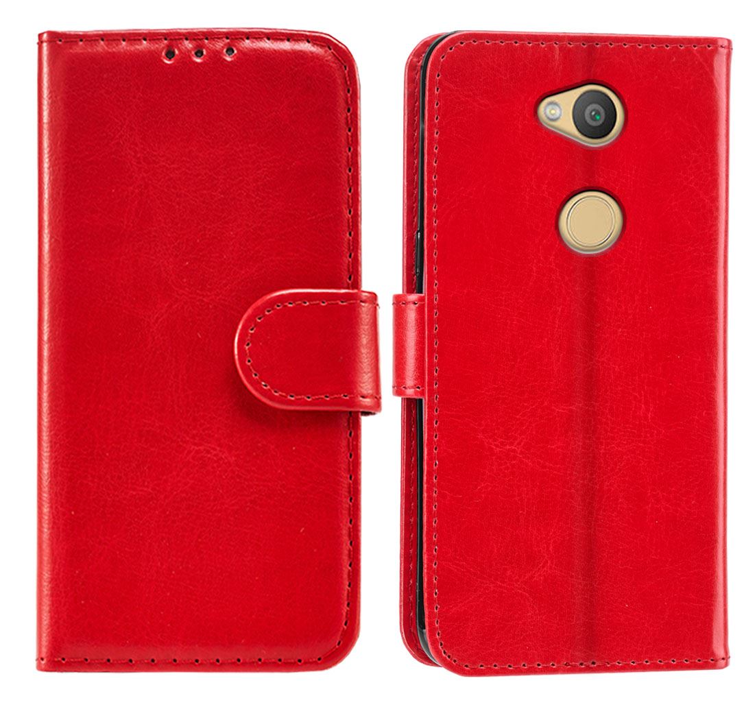 Sony Xperia L2 Premium Leather Wallet Flip Cover Pouch Book - Picture 23 of 23